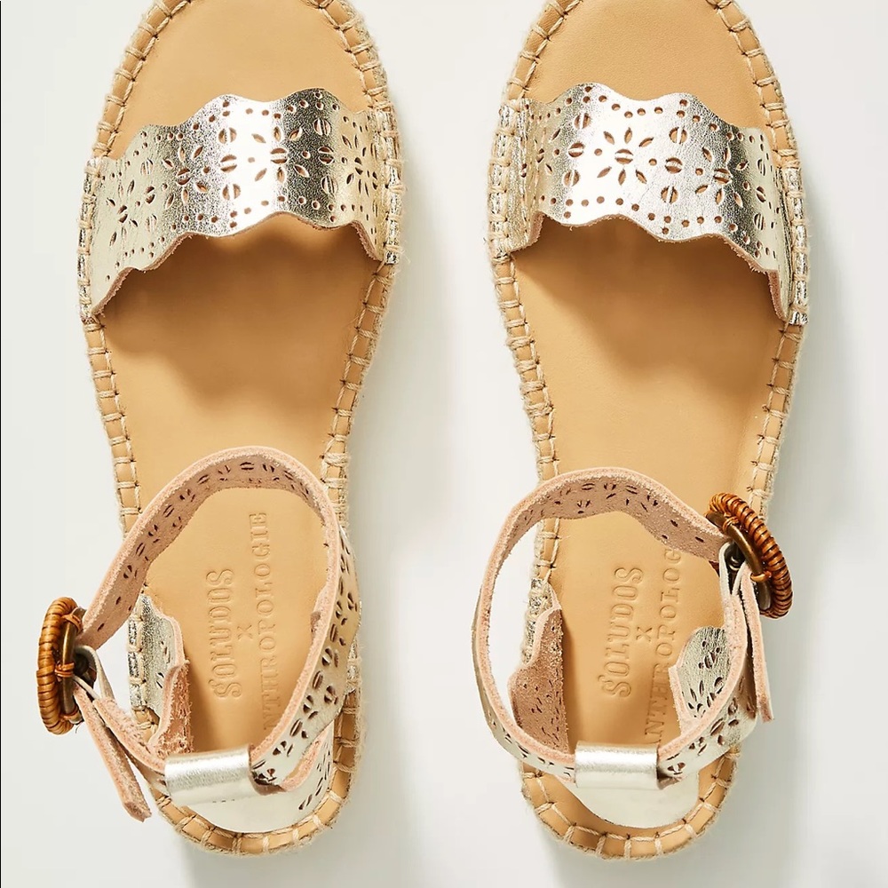 Soludos x Anthropologie Cadiz Espadrille Sandals Size 8